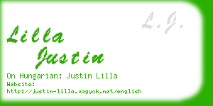 lilla justin business card